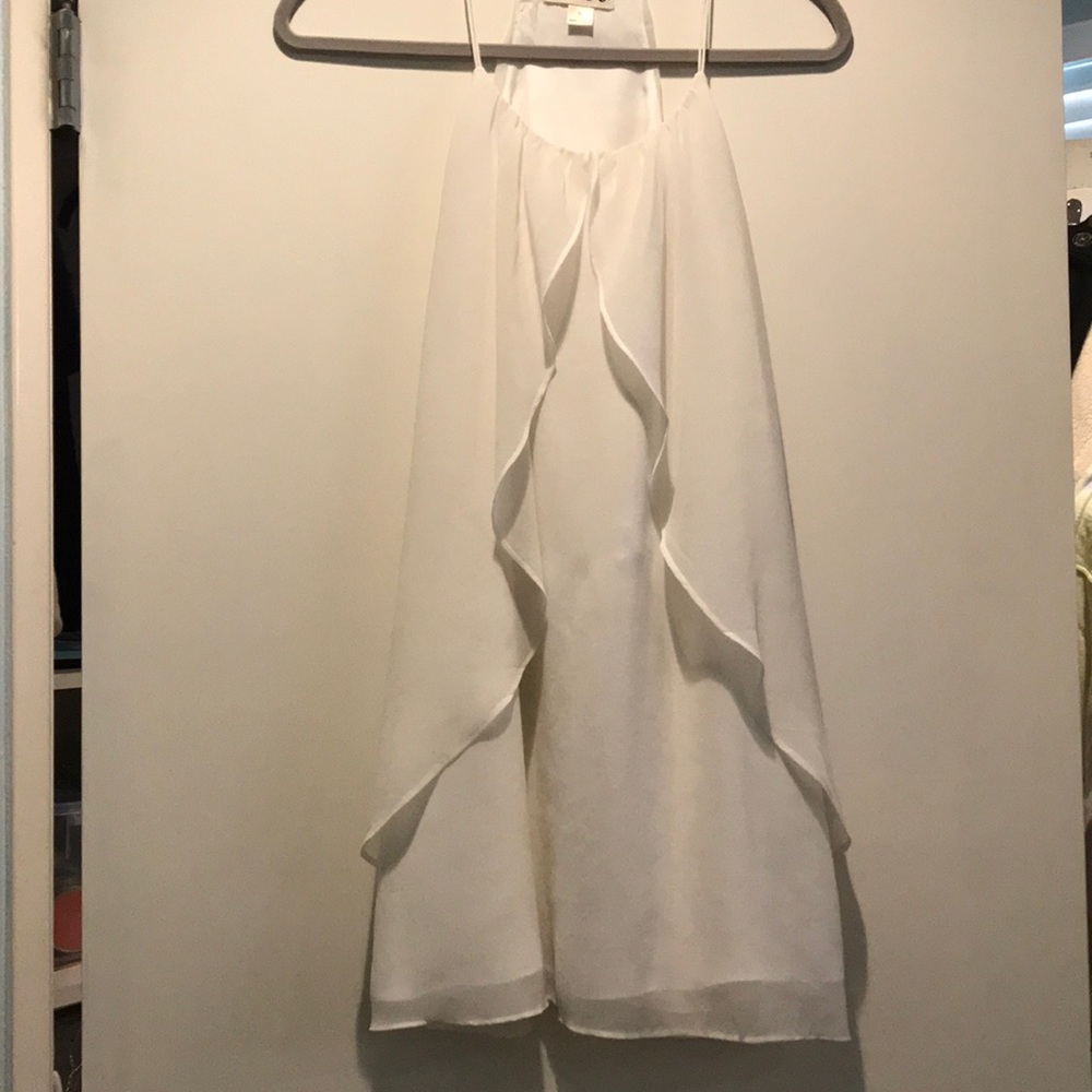 White chiffon dress